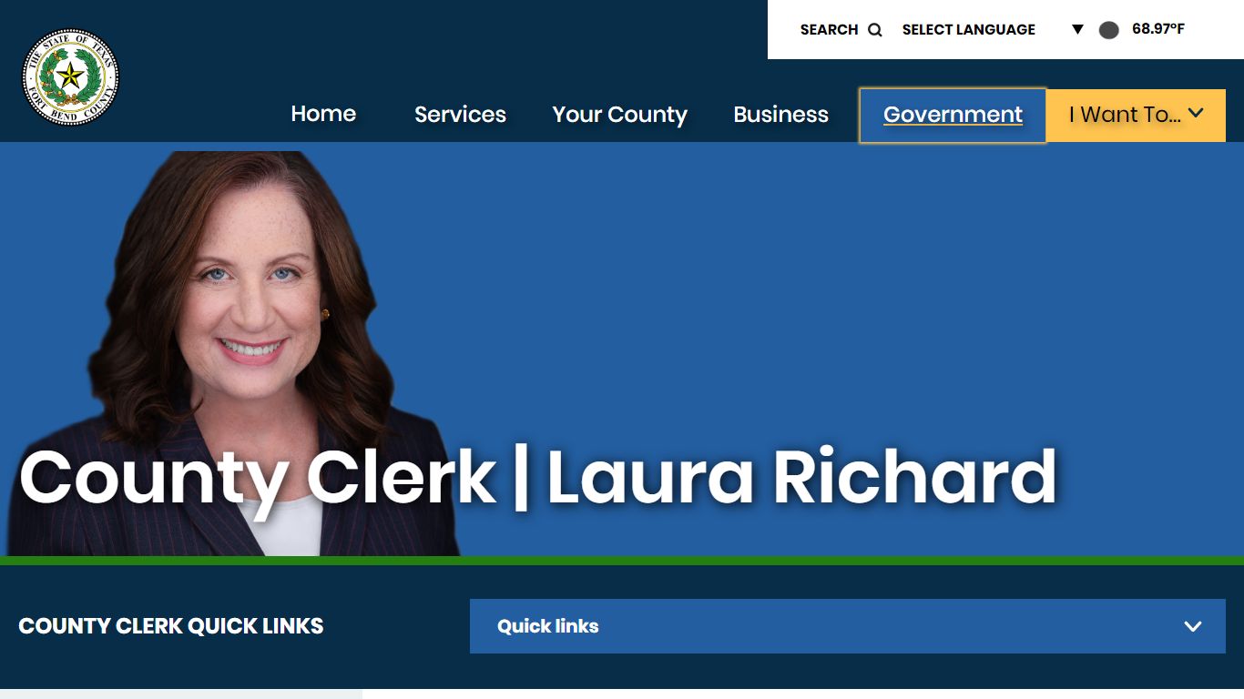 County Clerk | Honorable Laura Richard | Fort Bend County